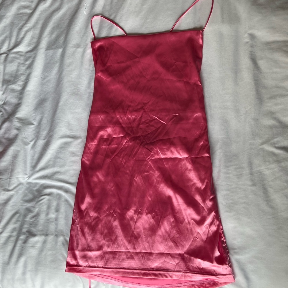 Shimmery Pink Mini Dress